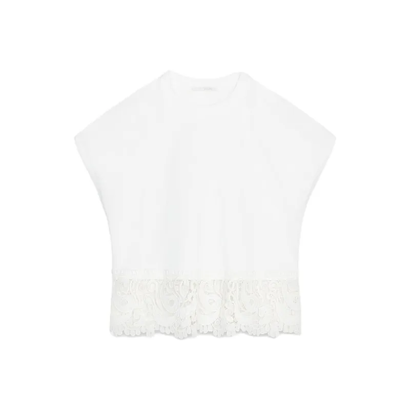 ZARA T Shirts Women's Frosted White-0