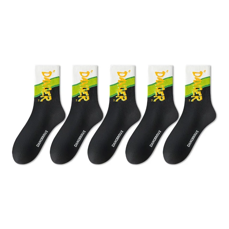 LUOLIAN Mid Calf Socks Men's 5 Pack-4