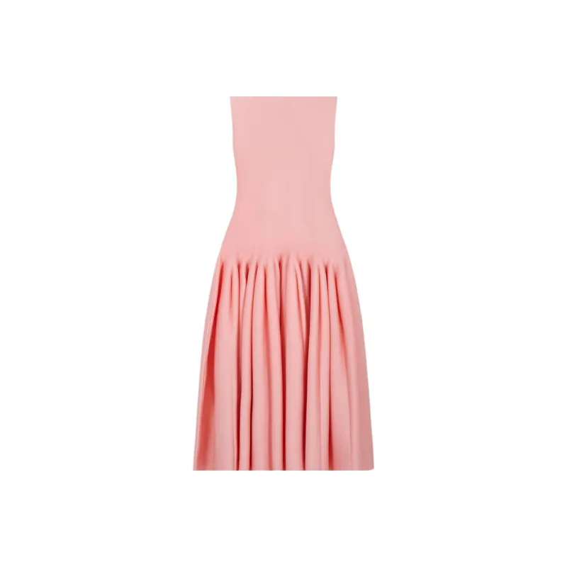 Alaia Godet Midi Dress-4