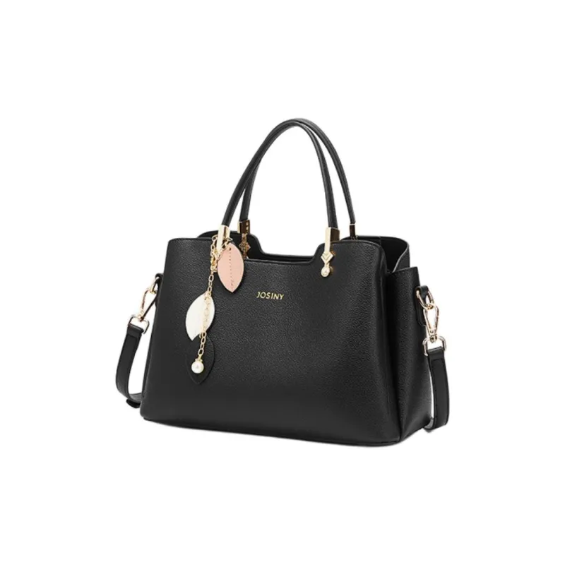 JOSINY Synthetic Leather Shoulder Bag, Crossbody Bag, Handbag Medium Size Women's Black/Navy Blue-1