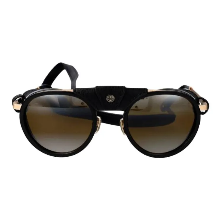 Vuarnet Titanium Acetate Metal Oval Sunglasses Women's Gold-1