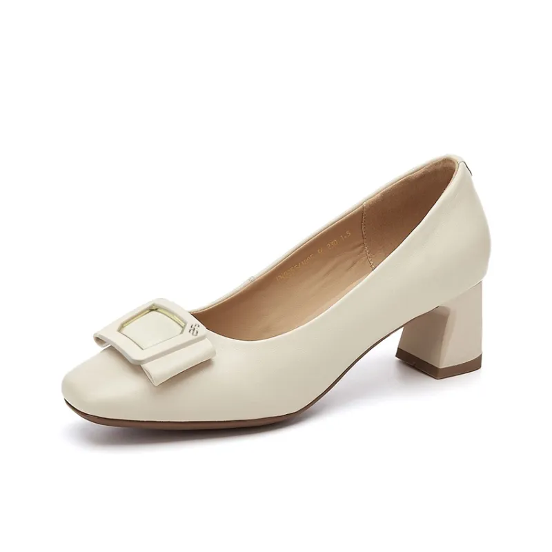 Rich Birds Block Heel High Heels 5cm Women's-6