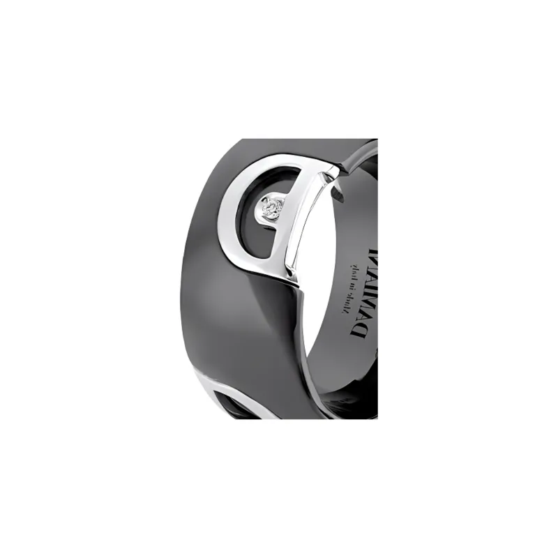 Damiani 18K White Gold Rings Women's Black-2