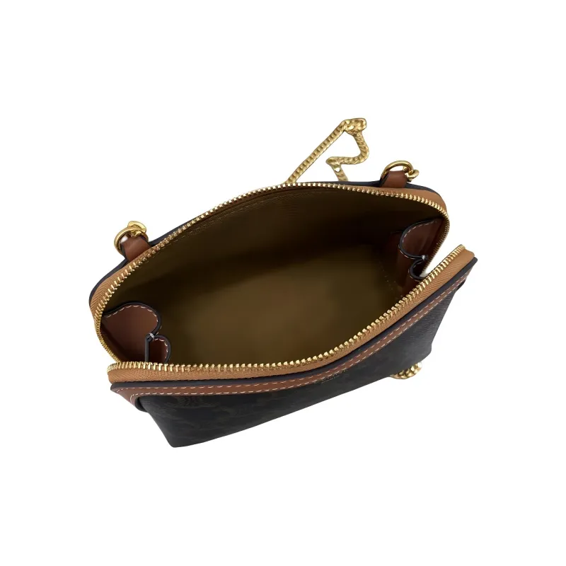 CELINE Sheepskin Shoulder Bag, Crossbody Bag Mini Women's Brown Monogram-3