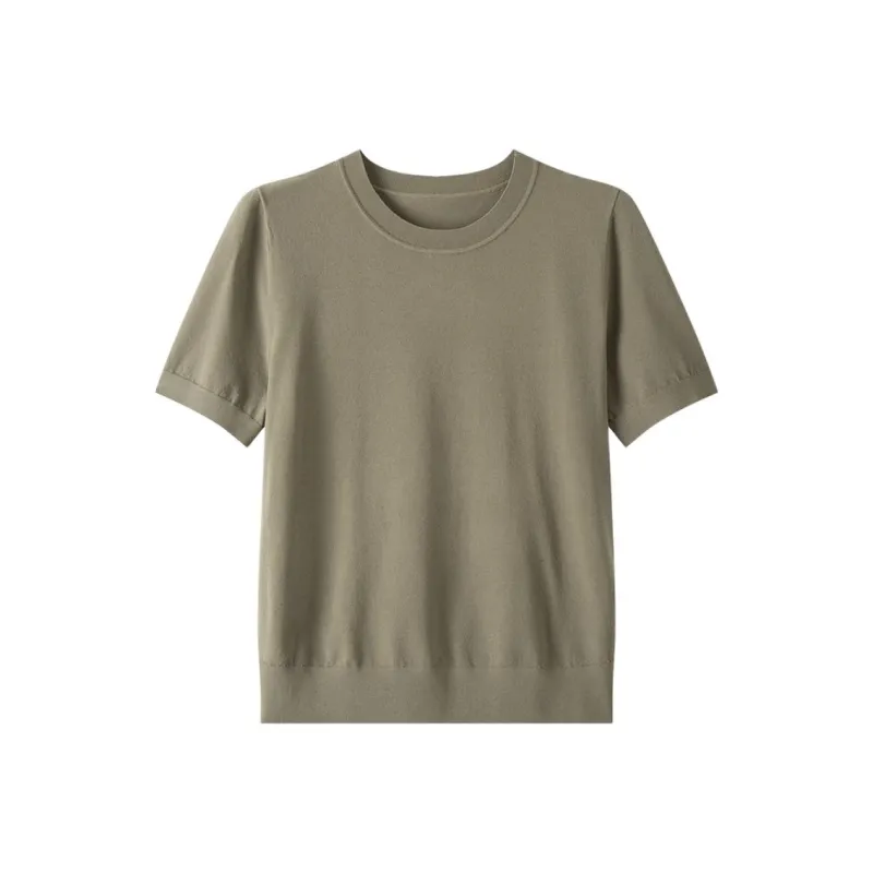 INSUN T Shirts Women's Olive Green-0