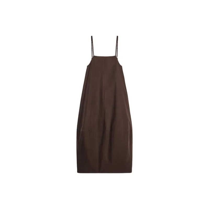 ZARA Slip Dresses Women's Tan-0
