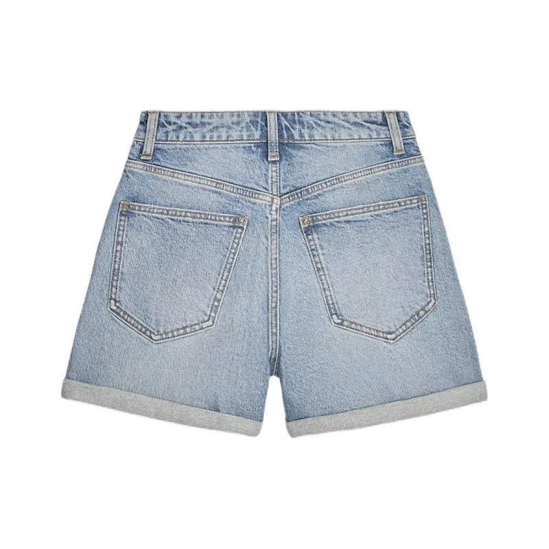 ZARA Trf Denim Shorts Women's Light Blue-1