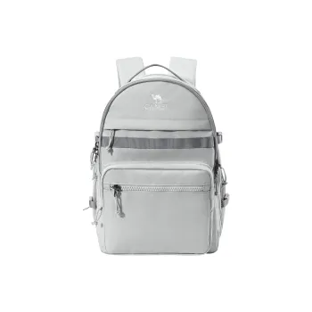 CAMEL Polyester Backpack Medium Size Unisex Natural Gray/Night Black
