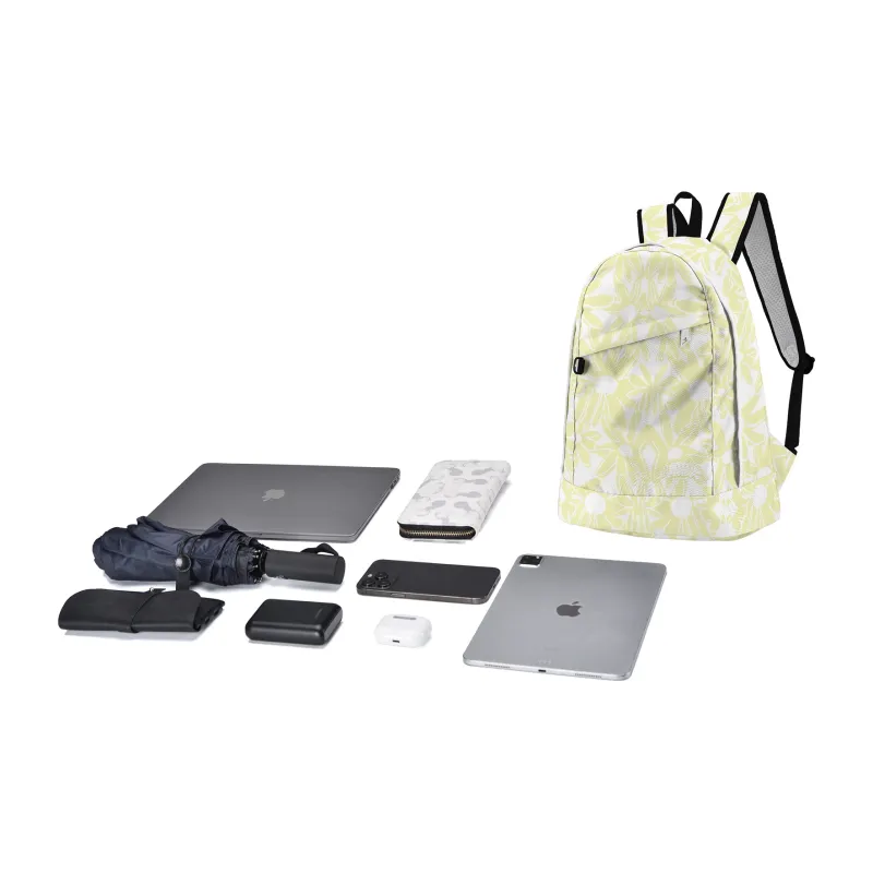 LOVVVVE Polyester Backpack Unisex Light Yellow-3