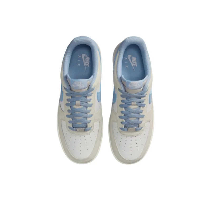 Nike Air Force 1 Anti Slip Wear Resistant Low Top Skateboard Shoes Unisex Gray Blue-3