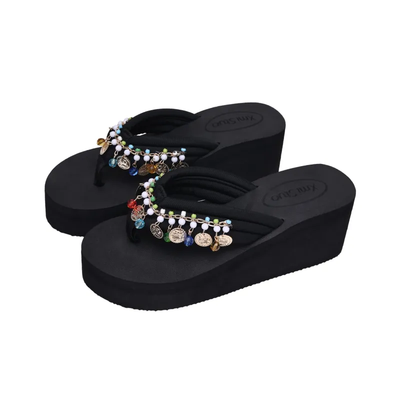 XMISTUO Quiet Abrasion Resistant Slip Resistant Flip Flops Women's-1