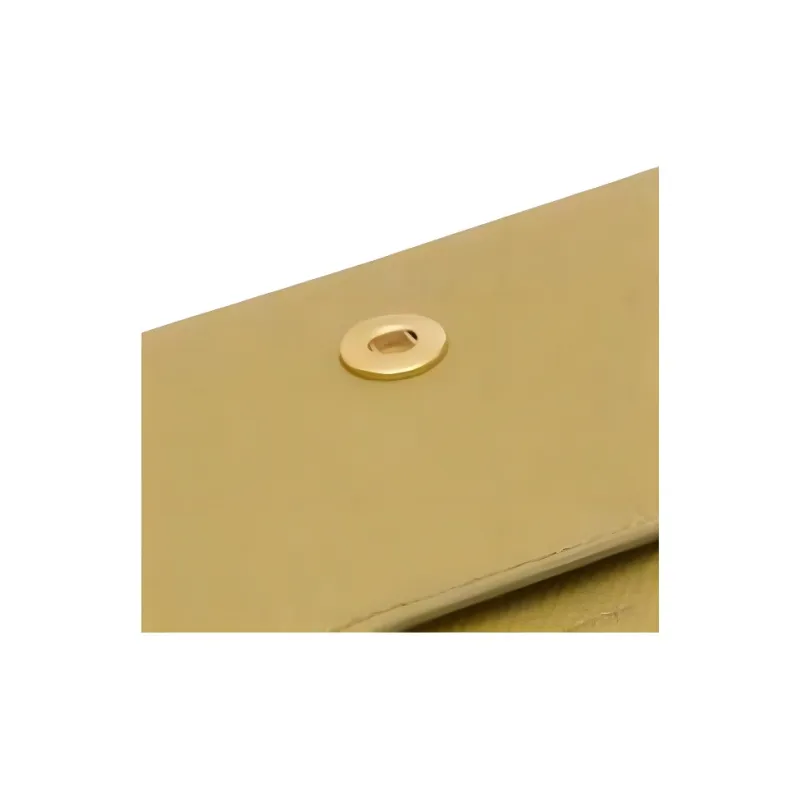 AMIPARIS Cow Leather Card Holder Women's Brown & Brass-4