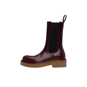 Bottega Veneta Headdog Short Chelsea Boots 4.5cm Men's Burgundy
