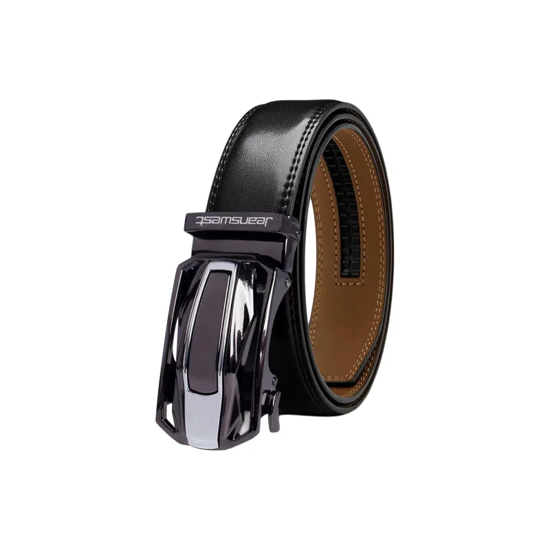 JEANSWEST Cow Split Leather Belts Men's 3.5cm-1
