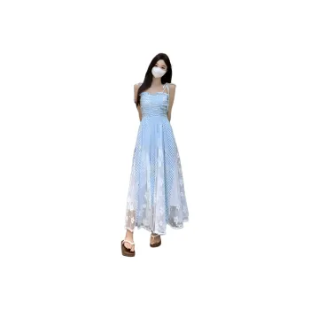 Flowers In Water Slip Dress Women's