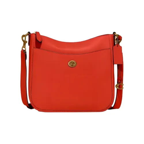 COACH Chaise Leather Shoulder Bag, Crossbody Bag Womens Chalk