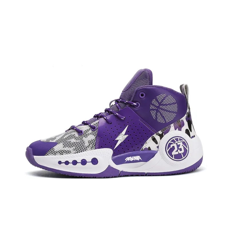 Animal Claws Shock Absorbers Slip Resistant Breathable Mid Top Basketball Shoes Unisex-8