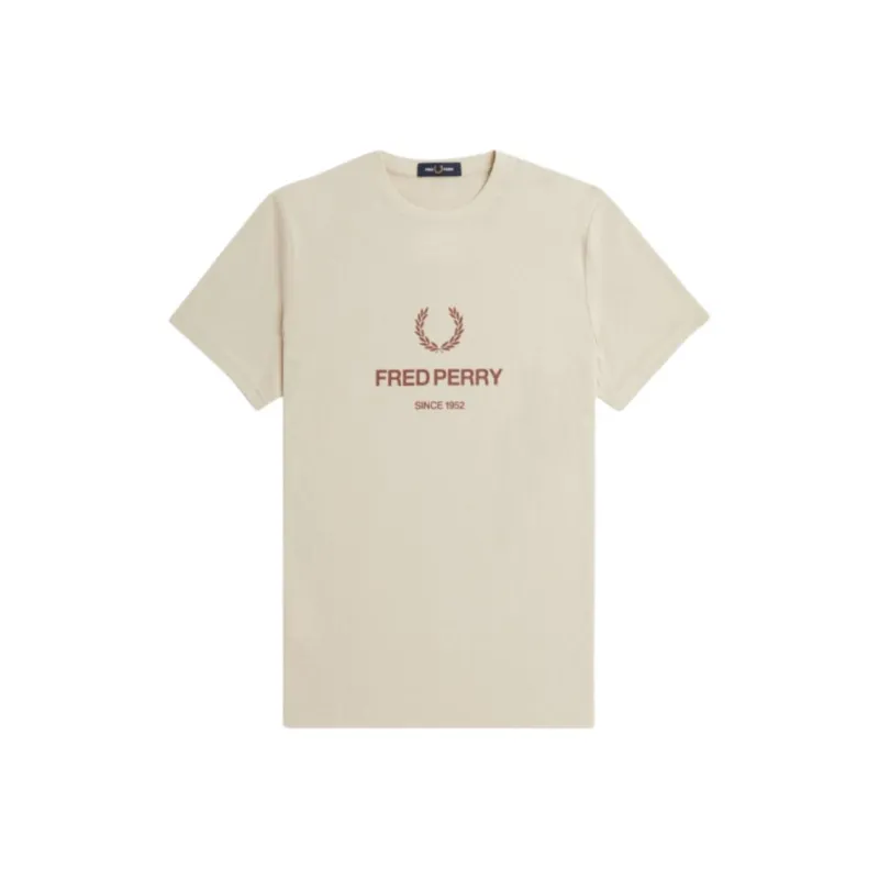 FRED PERRY T Shirts Men Beige-0
