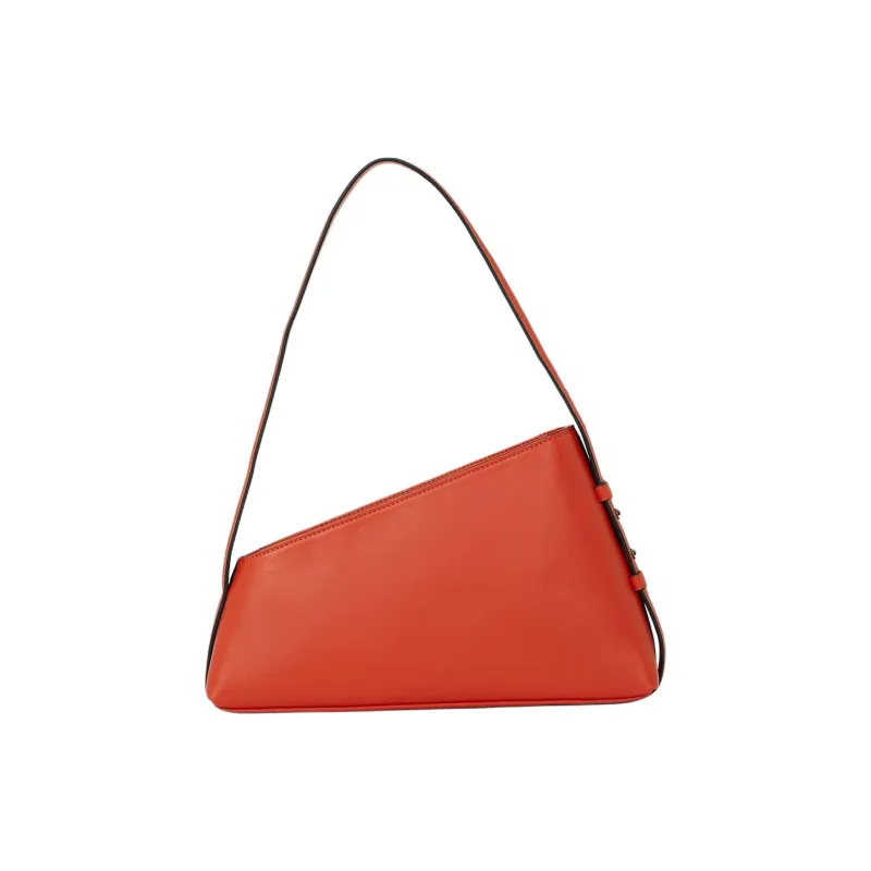 KARL LAGERFELD Recycled Polyurethane Shoulder Bag Women's Carrot Orange-1
