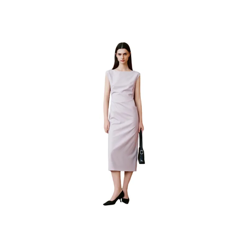 INSUN Sleeveless Dresses Women's Smoky Purple-0