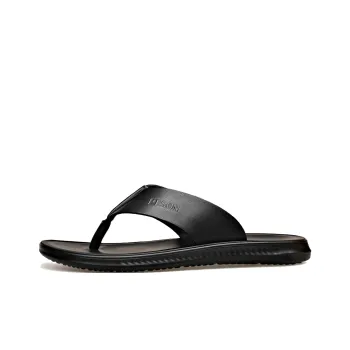 PT'SON Slip Resistant Flip Flops Men's Black