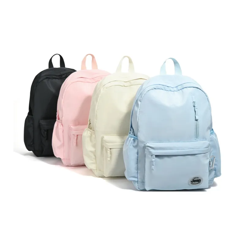 Jeep Nylon Backpack Regular Unisex Light Blue/Black/Cherry Blossom Pink/Cheeses Cheese Color-1