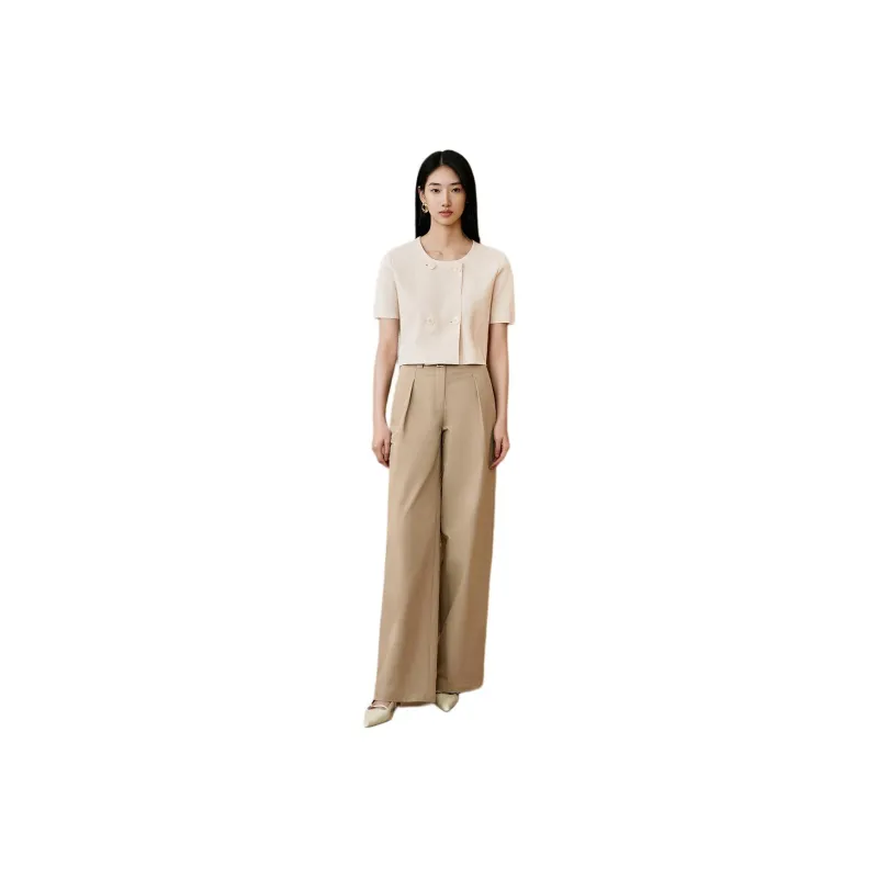 INSUN Crop Tops Women's Ecru-1