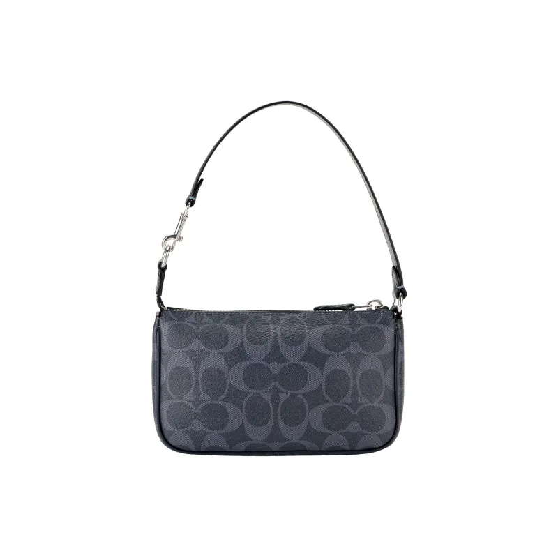 COACH Nolita PVC Pochette, Shoulder Bag, Clutch Trumpets Women's Denim Blue & Midnight Blue & Marine Blue-2