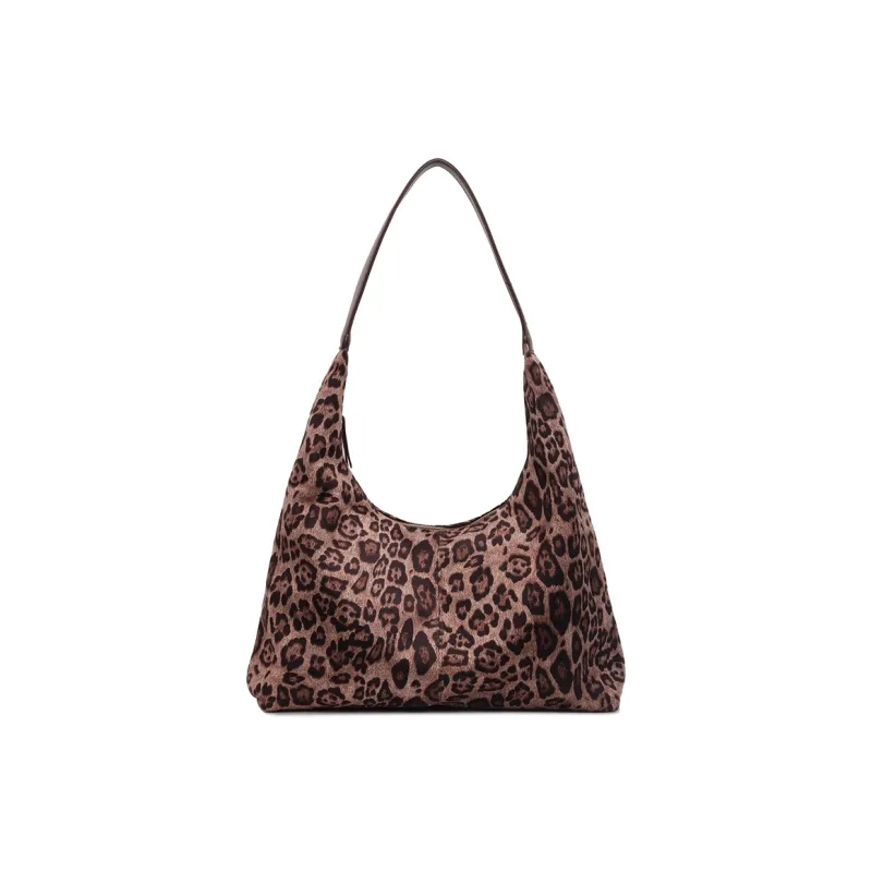 Meow In The Grass Suede Shoulder Bag Women's Black/Coffee/Brown-6