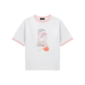 WE11DONE Colorful Teddy Ringer T shirt