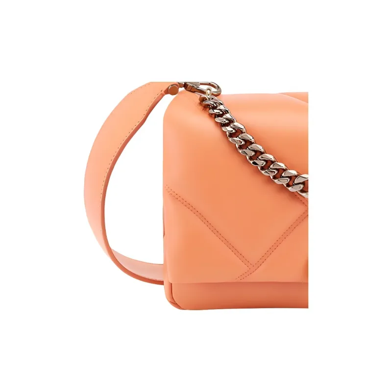BVLGARI Serpenti Cabochon Calfskin Portable Crossbody Bag, Shoulder Bag Trumpets Women's Orange-4