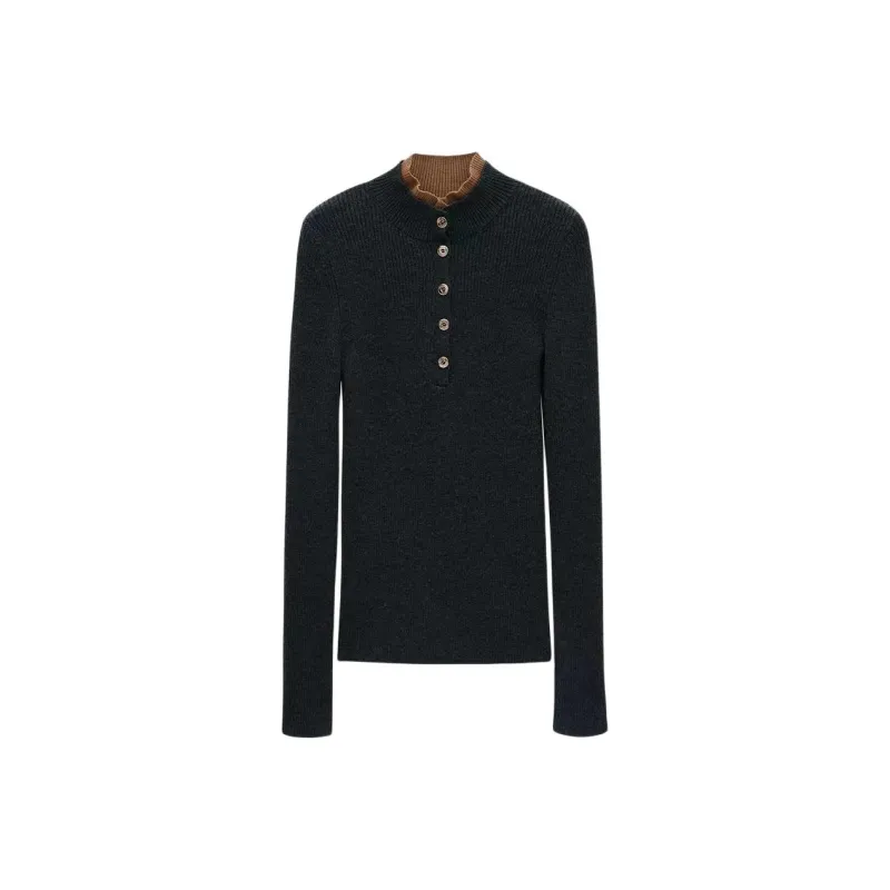 INSUN Cashmere Sweaters Women's Carbon Gray-5