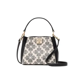 Kate Spade Flower Artificial Leather Shoulder Bag, Crossbody Bag, Handbag Mini Women's Black