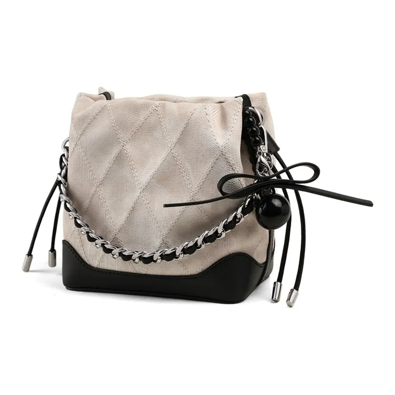 CNNCOO Synthetic Leather Crossbody One Shoulder Handbag Regular Women's Ecru-2