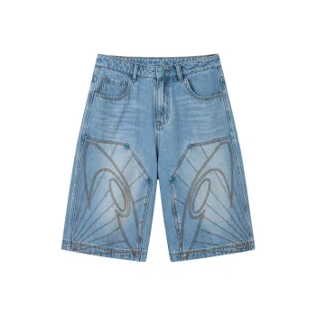 NewJnxs Denim Shorts Unisex Denim Blue