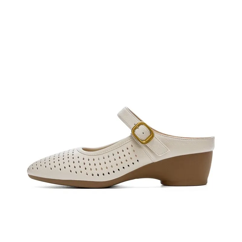 DAPHNE Rubber Sole Quiet Closed Toe Slippers Women's-6