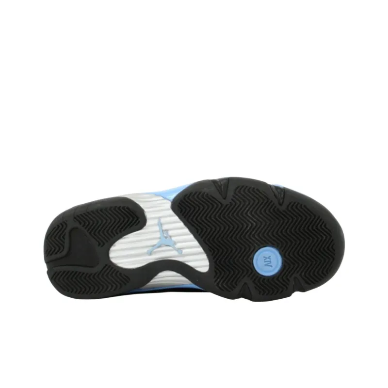 Jordan Air Jordan 14 Anti Slip Wear Resistant Mid Top Vintage Basketball Shoes Unisex Black Blue-2