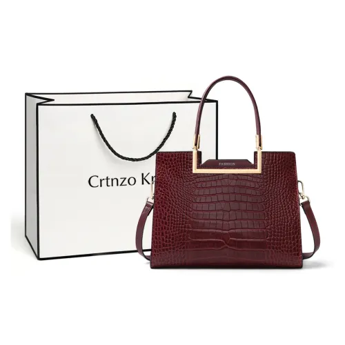 Crtnzo Kroez Cow Leather Shoulder Bag, Crossbody Bag, Handbag Regular Women's Burgundy