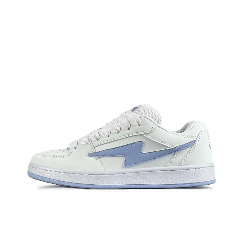 LuzaoT SUPER DRAG Coverage Breathable Low Top Skateboard Shoes Women's White Light Moon-0