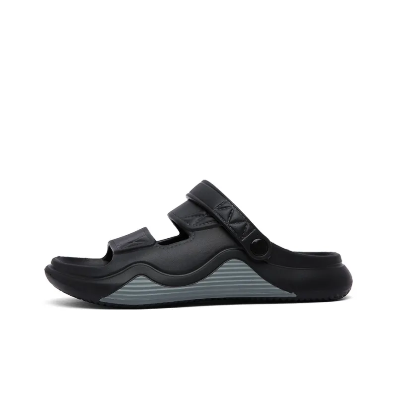 NANJIREN Beach Sandals Men Black Green/Black Gray-4