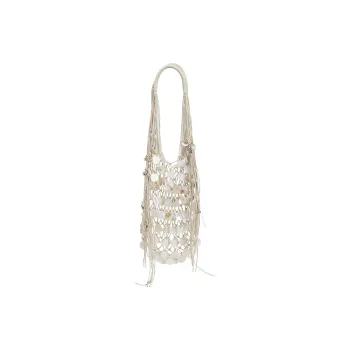 URBAN REVIVO Fabric Shoulder Bag Medium Size Women's Pink White