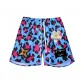 160 Blue Leopard Print Single Layer-Four Flowers Signature Label