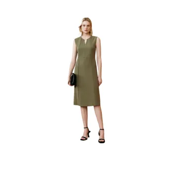 INSUN Sleeveless Dresses Women's Olive Green
