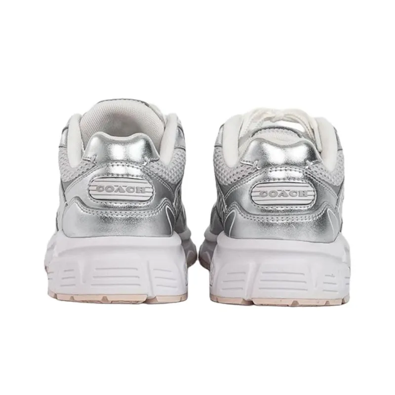 COACH Low Top Casual Shoes Women's Silver-4