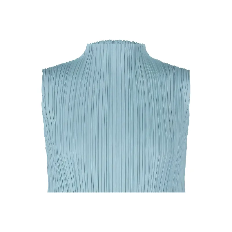 PLEATS PLEASE ISSEY MIYAKE Sleeveless Dress Women's Blue Gray-1