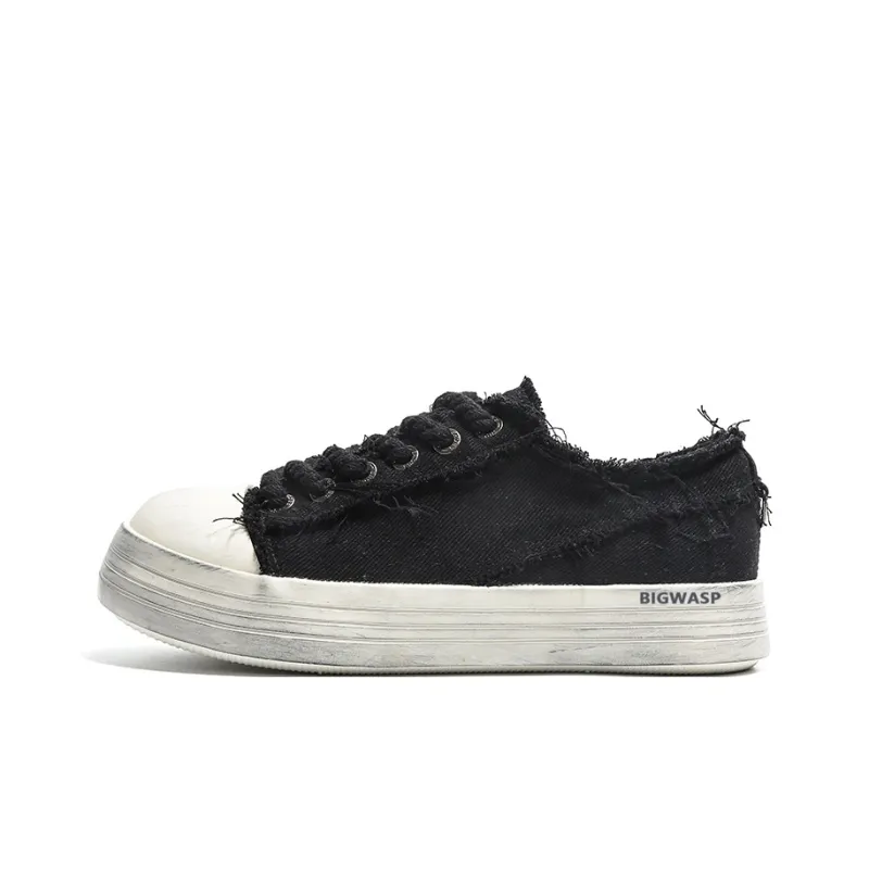BIGWASP Abrasion Resistant Shock Absorbers Low Top Canvas Shoes Unisex-0