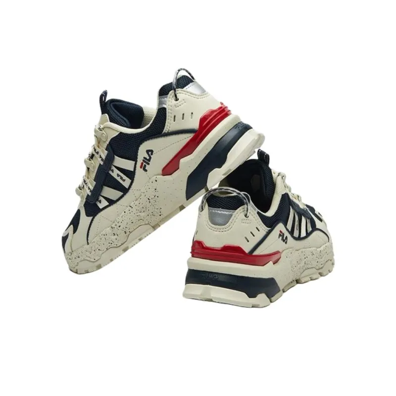 FILA TREK Anti Slip Wear Resistant Low Top Casual Shoes Women's White-2