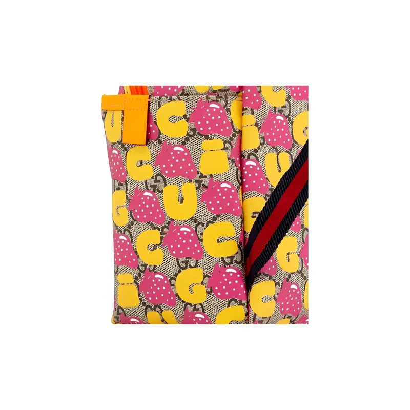 GUCCI Canvas Backpack Kids' Ebony/Orange Yellow/Multicolor-2