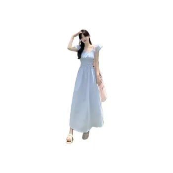 Flowers In Water Short Sleeved Dress Women's