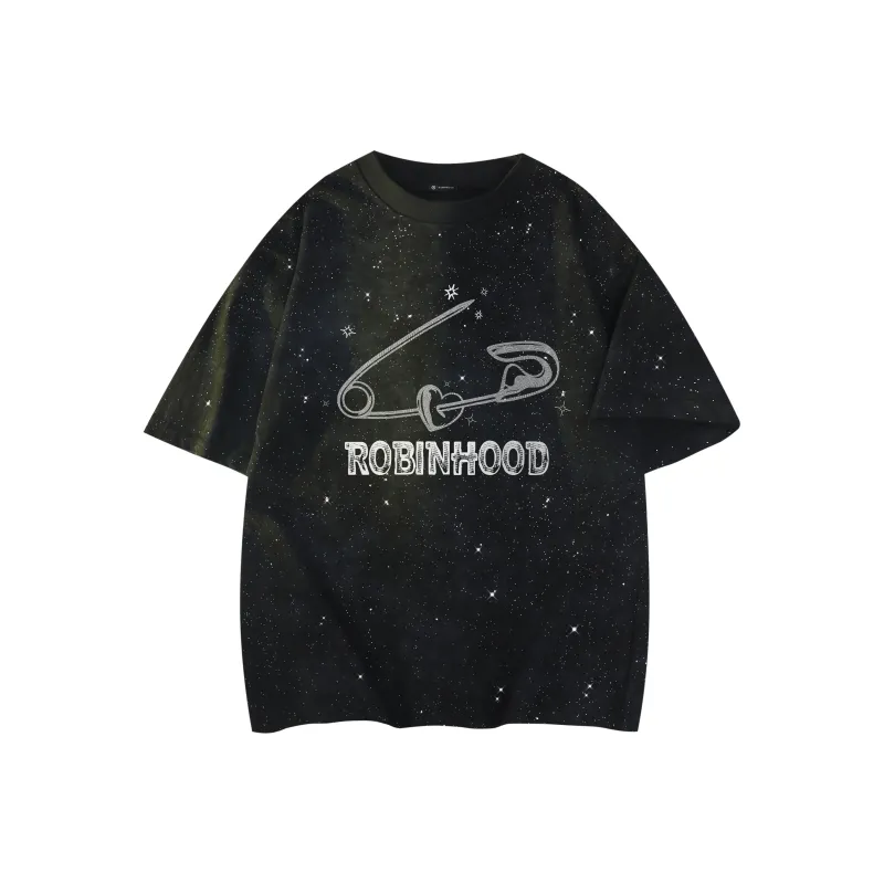 ROBINHOOD T Shirts Unisex Tie Dye Black-0